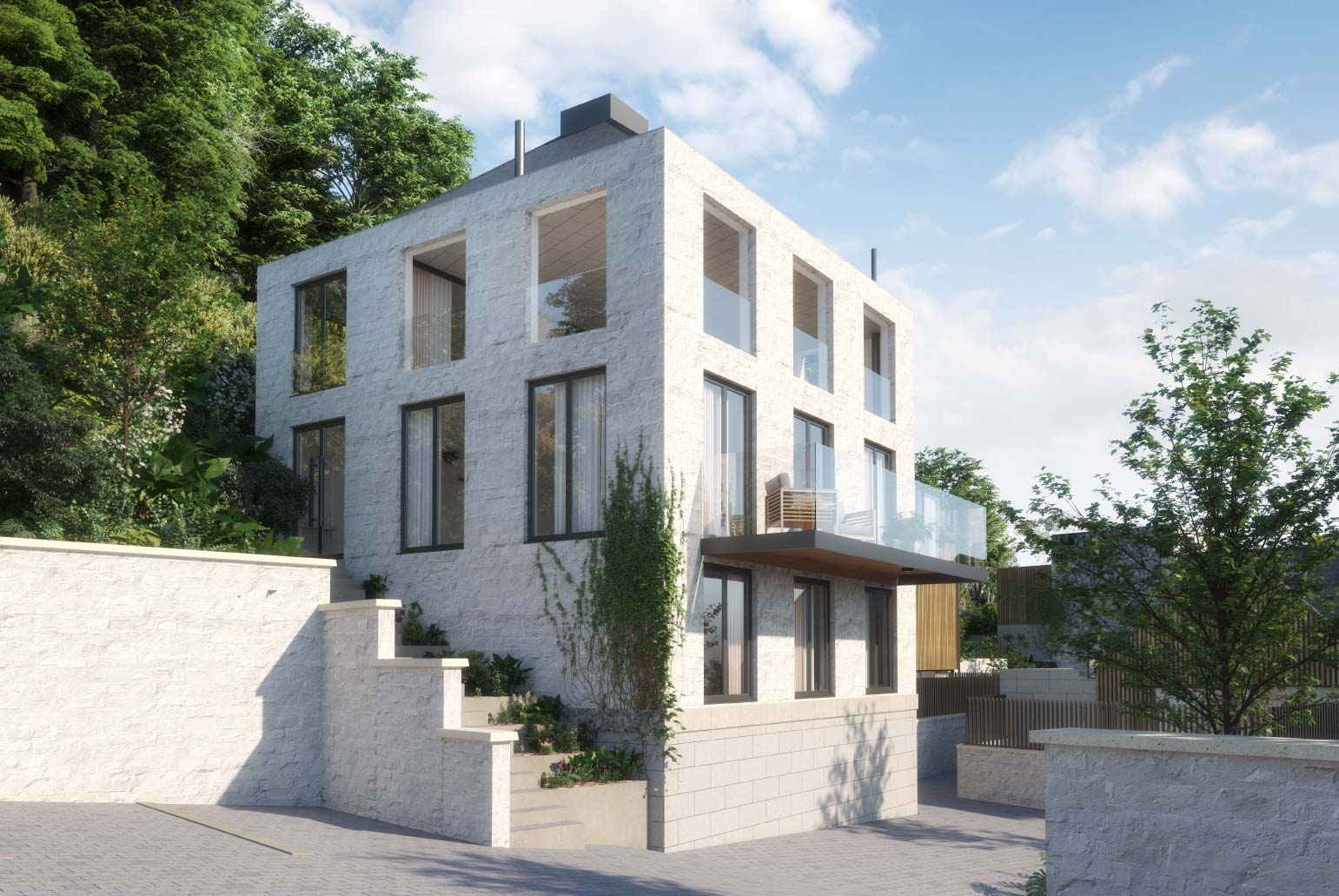 Cormorant House Green and Rock